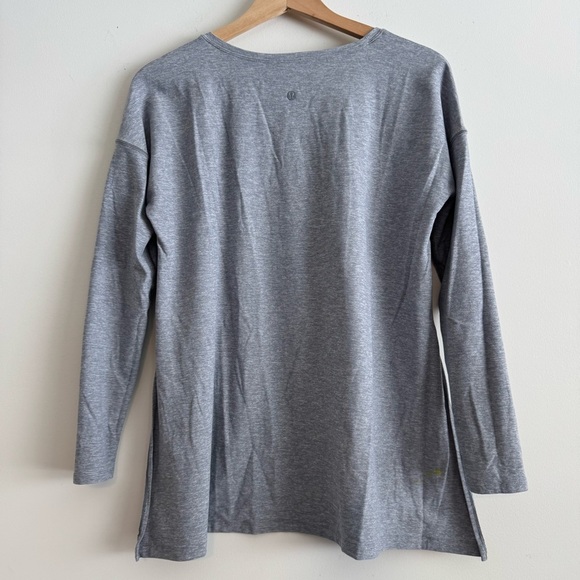 Lululemon Hit Unwind Long Sleeve Gray Top size medium - Picture 4 of 6
